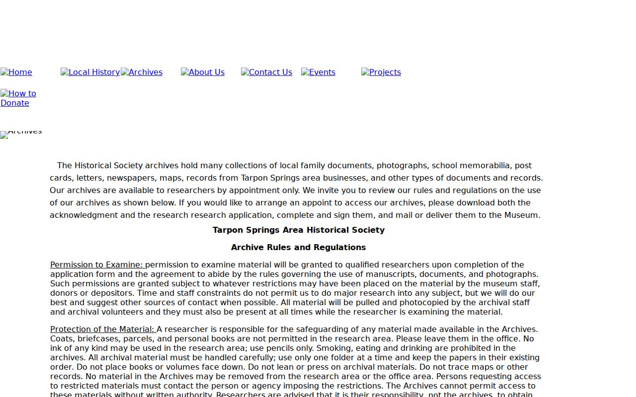 Tarpon Springs city directory historical archive access